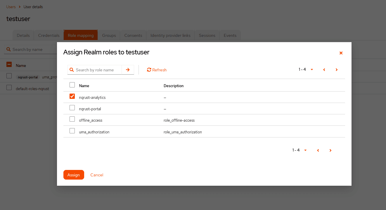 Assign realm role nqrust-analytics ke user
