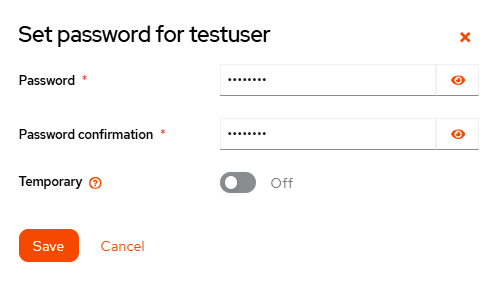 Set user password